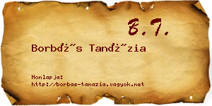Borbás Tanázia névjegykártya