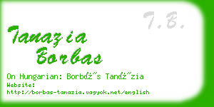 tanazia borbas business card